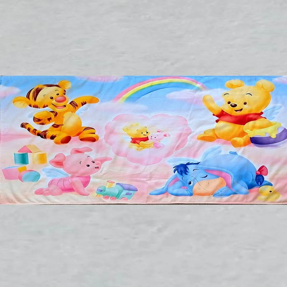 Winnie The Pooh With Eeyore, Tigger, And Piglet Bath Towel Measure 27 x 54 in